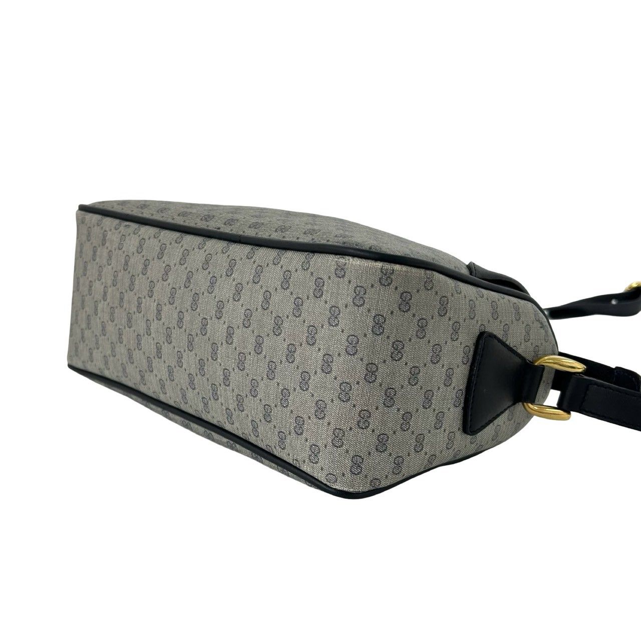Gucci Vintage Micro GG Logo Leather Shoulder Bag Sacoch Pochette Navy — view 8