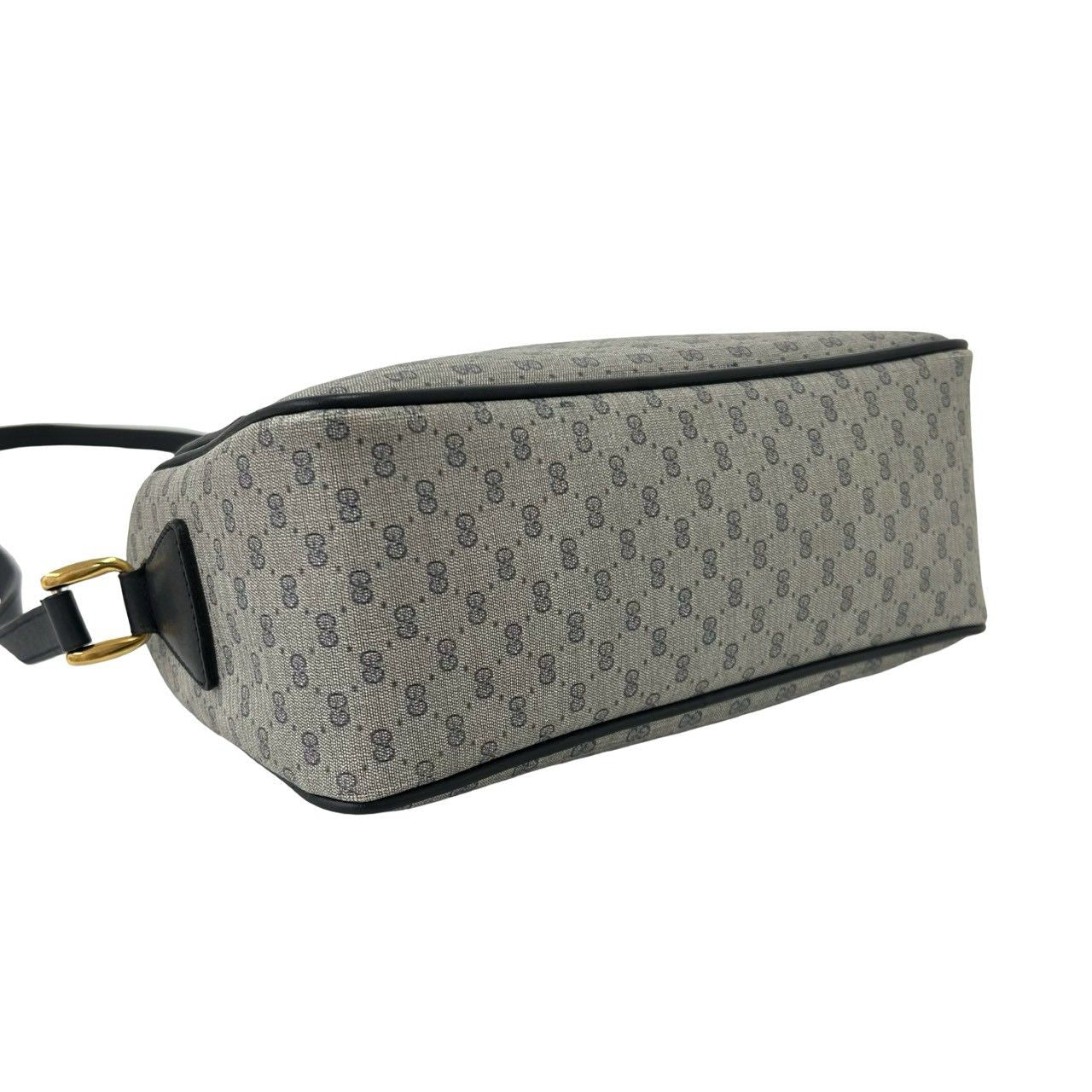 Gucci Vintage Micro GG Logo Leather Shoulder Bag Sacoch Pochette Navy — view 7