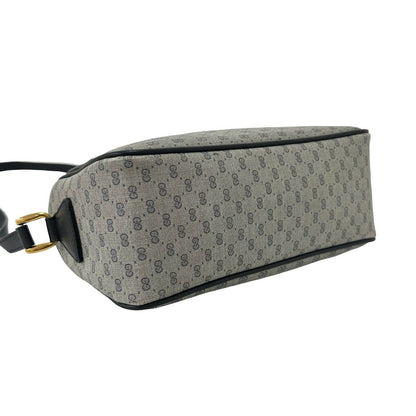 Gucci Vintage Micro GG Logo Leather Shoulder Bag Sacoch Pochette Navy — view 7
