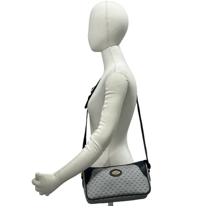 Gucci Vintage Micro GG Logo Leather Shoulder Bag Sacoch Pochette Navy — view 2