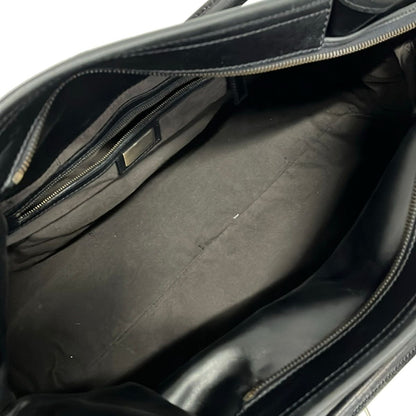 Fendi Shoulder Bag Zucca Pattern Black Leather — view 7