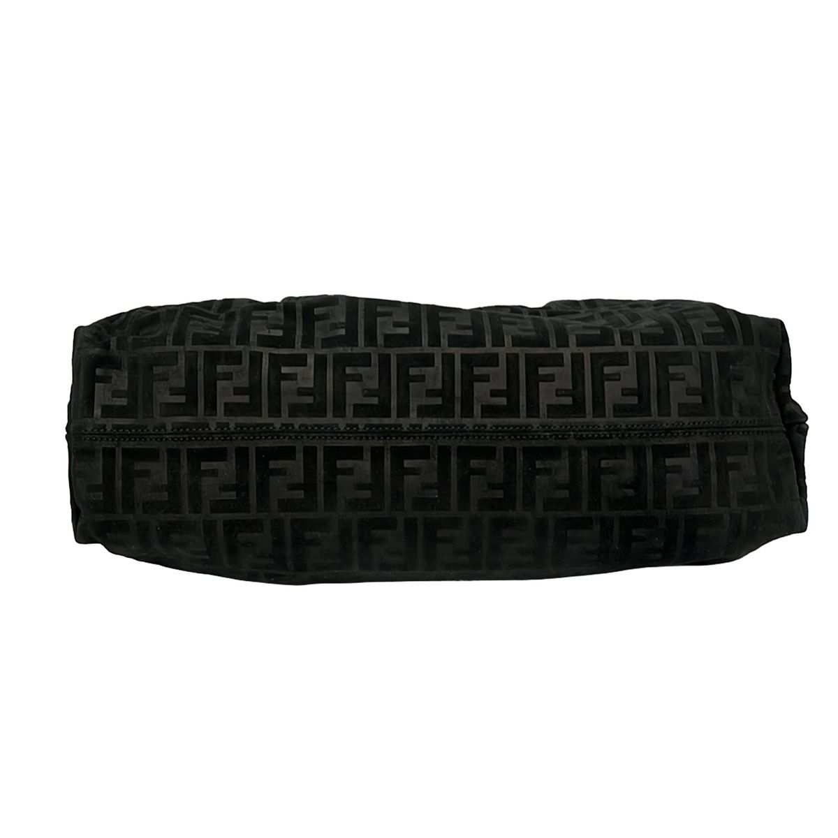 Fendi Shoulder Bag Zucca Pattern Black Leather — view 5