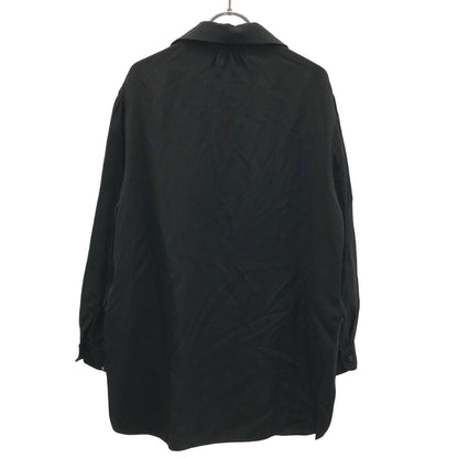 Gucci Open Ruffle Neck Tunic Top Zadvw Black 38 — view 2