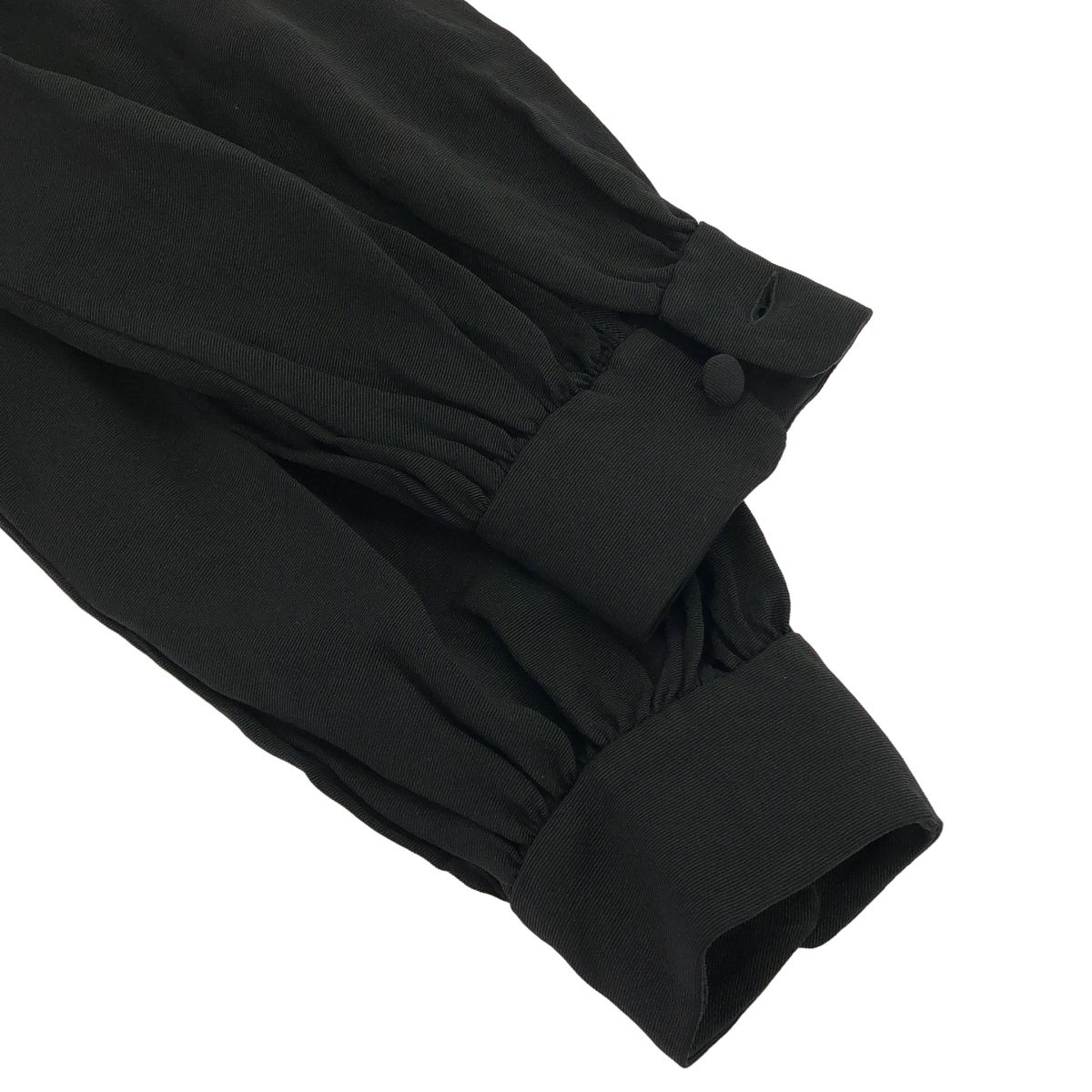 Gucci Open Ruffle Neck Tunic Top Zadvw Black 38 — view 5