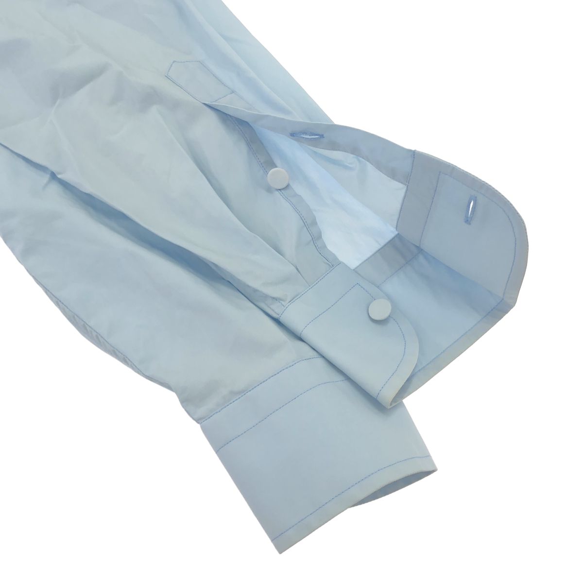 Gucci Sample Embroidery Color Poplin Shirt Zafwo Blue 40 — view 5