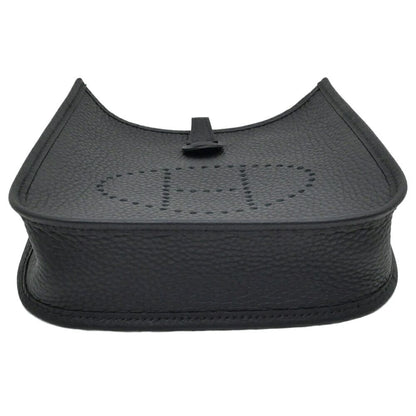 Hermes Evelyne TPM Black Gold Taurillon Clemence Leather Shoulder — view 4