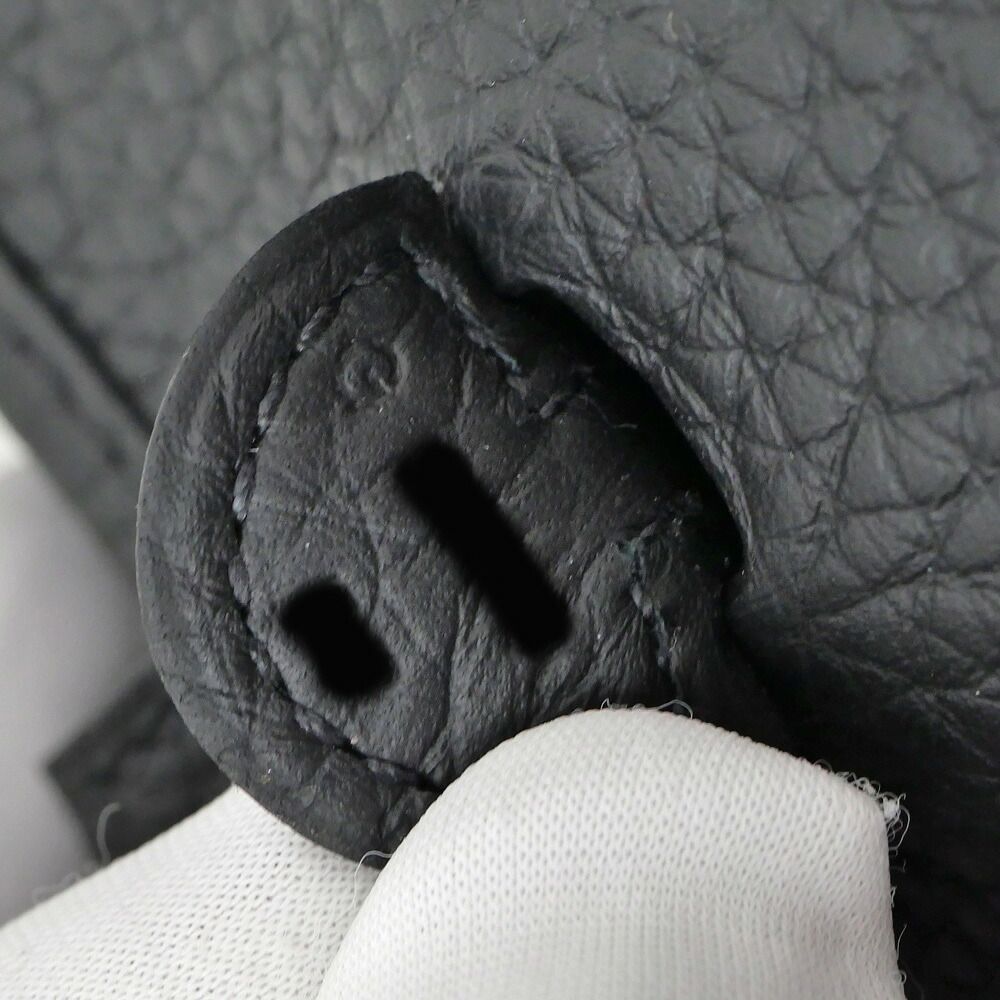 Hermes Evelyne TPM Black Gold Taurillon Clemence Leather Shoulder — view 7