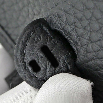 Hermes Evelyne TPM Black Gold Taurillon Clemence Leather Shoulder — view 7