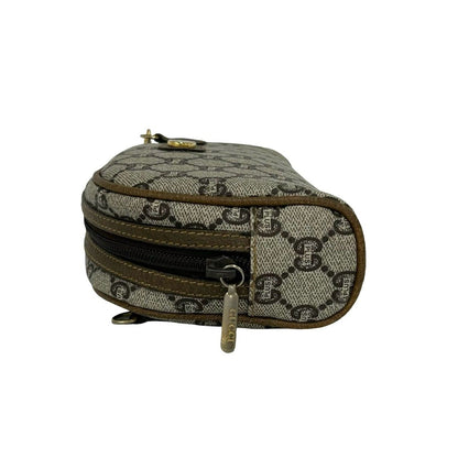Gucci Vintage Plus Logo Leather 2-Way Shoulder Bag Mini Clutch Brown — view 6