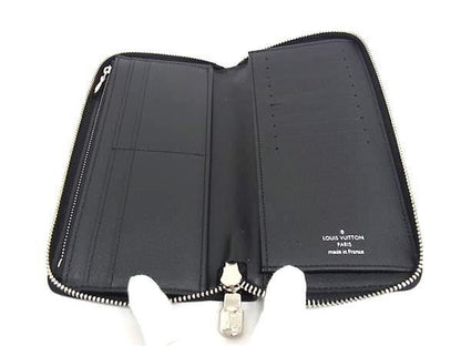 Louis Vuitton Wallet Epi Zippy Vertical Noir Leather Round Silver — view 3