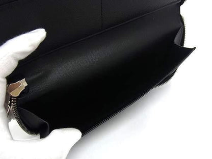 Louis Vuitton Wallet Epi Zippy Vertical Noir Leather Round Silver — view 4