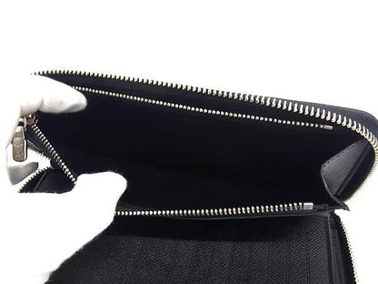 Louis Vuitton Wallet Epi Zippy Vertical Noir Leather Round Silver — view 5