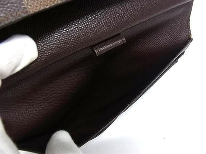 Louis Vuitton Wallet Damier Porto Tresor International Brown Leather — view 5