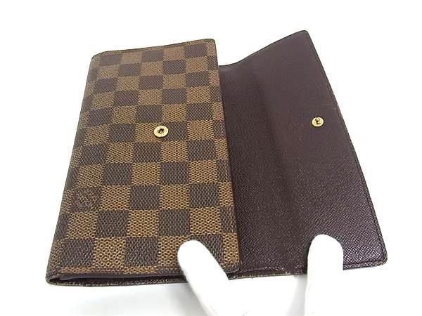 Louis Vuitton Wallet Damier Porto Tresor International Brown Leather — view 3