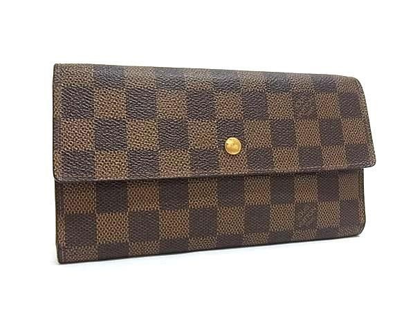 Louis Vuitton Wallet Damier Porto Tresor International Brown Leather