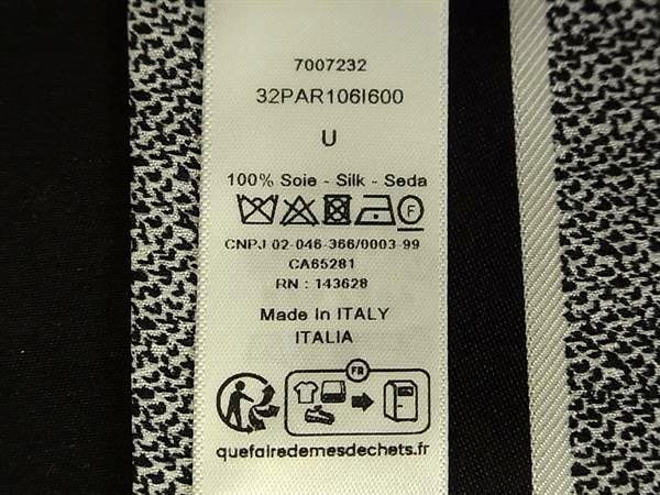 Dior Scarf Plastic Paris Mitzah White Black Silk 100% Ribbonscarf — view 4
