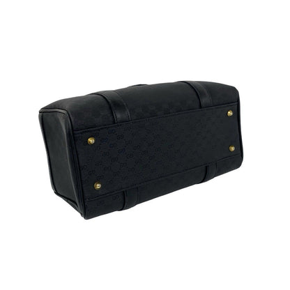 Gucci Bagged Vintage Micro GG Logo Leather Mini Boston Bag Black — view 7