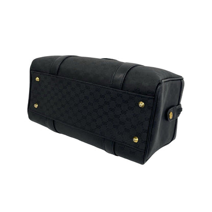 Gucci Bagged Vintage Micro GG Logo Leather Mini Boston Bag Black — view 8