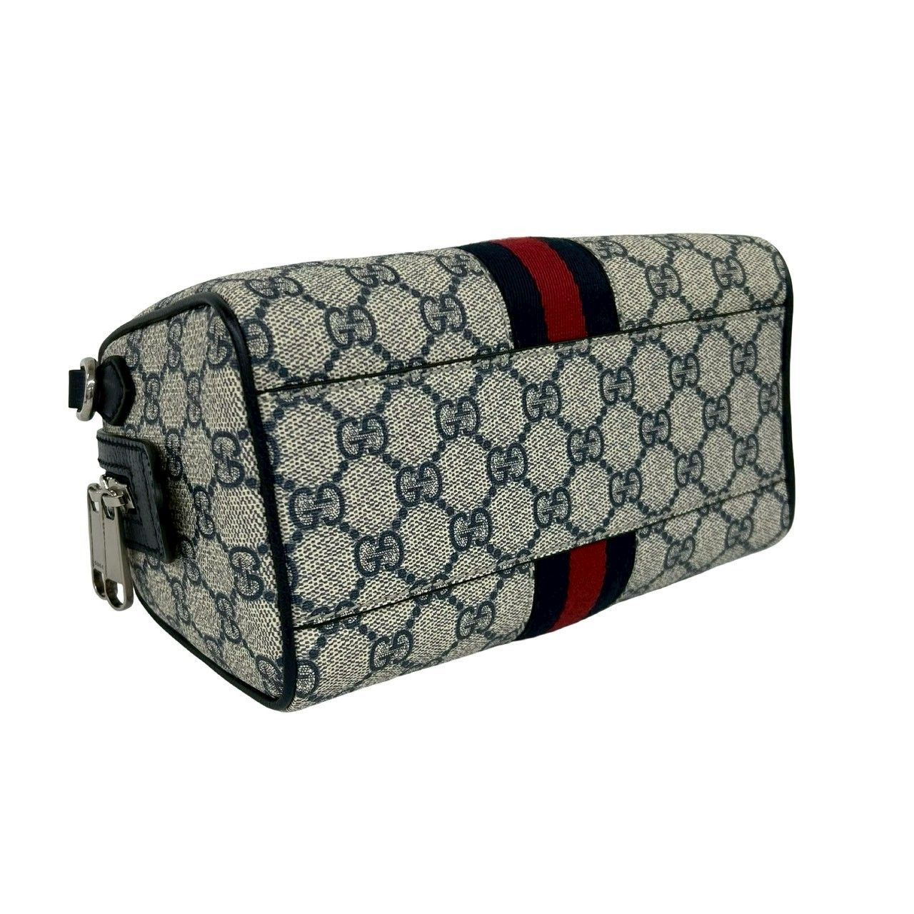 Gucci Ondia Sherry Line GG Logo Leather 2-Way Shoulder Bag Navy — view 7