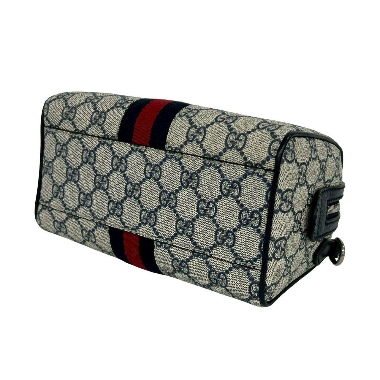 Gucci Ondia Sherry Line GG Logo Leather 2-Way Shoulder Bag Navy — view 8