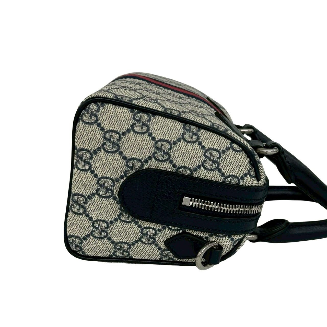 Gucci Ondia Sherry Line GG Logo Leather 2-Way Shoulder Bag Navy — view 6