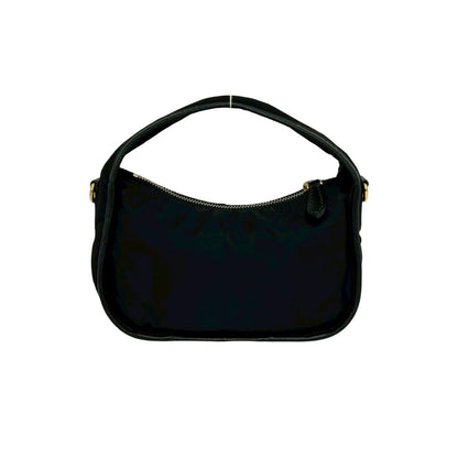 Prada Logo Tessuto Nylon Leather 2-Way Mini Shoulder Bag Black with — view 3