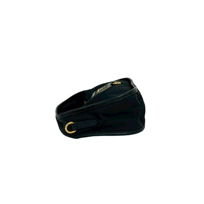 Prada Logo Tessuto Nylon Leather 2-Way Mini Shoulder Bag Black with — view 5