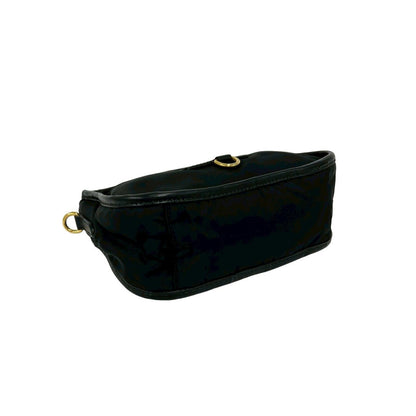 Prada Logo Tessuto Nylon Leather 2-Way Mini Shoulder Bag Black with — view 7