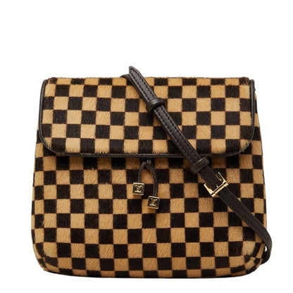 Louis Vuitton Damier Sauvage Gazelle Pochette Crossbody Shoulder Bag Brown