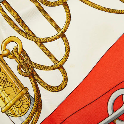 Hermes Carre 90 Cliquetis Scarf Red Multicolor Silk — view 3
