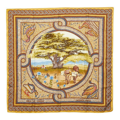 Hermes Carre 90 Sous le Cedre Under the Himalayan Cedar Scarf Large Multicolor