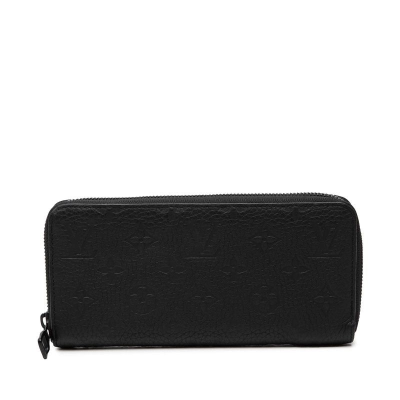 Louis Vuitton Monogram Taurillon Zippy Wallet Horizontal Black Leather