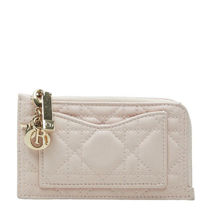 Dior Cannage Lady Dior Cosmos Card Case Fragment Pink Lambskin