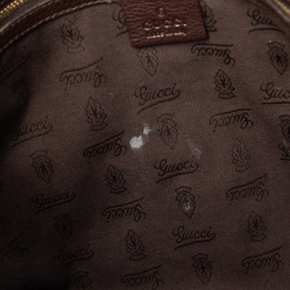 Gucci Webbing Shoulder Bag Brown Leather — view 5