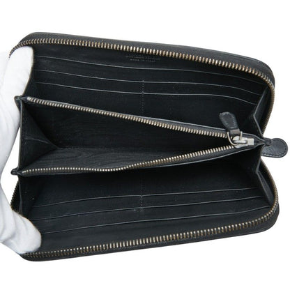 Bottega Veneta Intrecciato Zip Around Wallet Black Leather — view 6