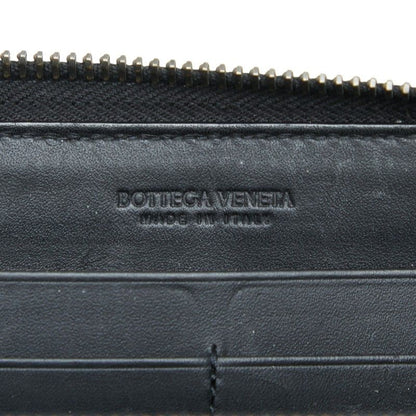 Bottega Veneta Intrecciato Zip Around Wallet Black Leather — view 7