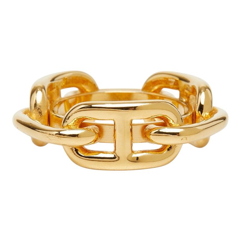 Hermes Chaine D'ancre Legato Scarf Ring Gold Plated — view 2