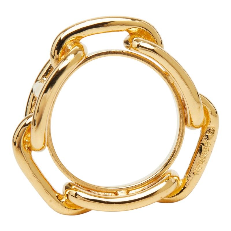 Hermes Chaine D'ancre Legato Scarf Ring Gold Plated — view 5
