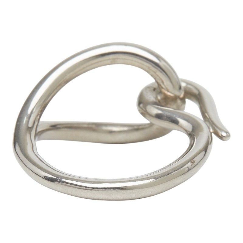 Hermes Jumbo Scarf Ring Silver Plated — view 4
