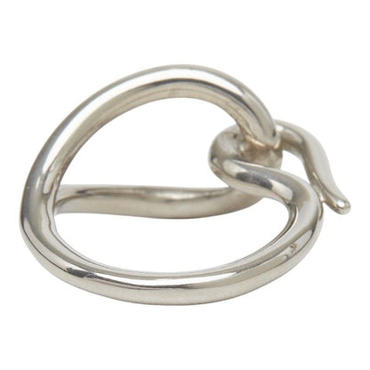 Hermes Jumbo Scarf Ring Silver Plated — view 4