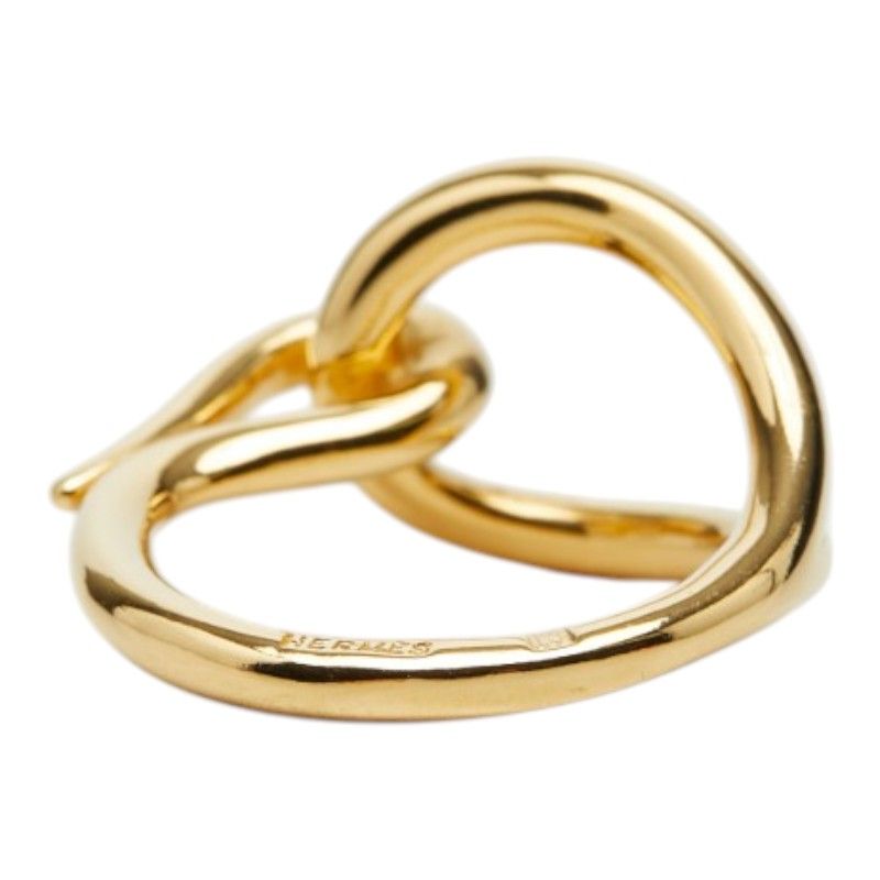 Hermes Jumbo Scarf Ring Gold Plated — view 3