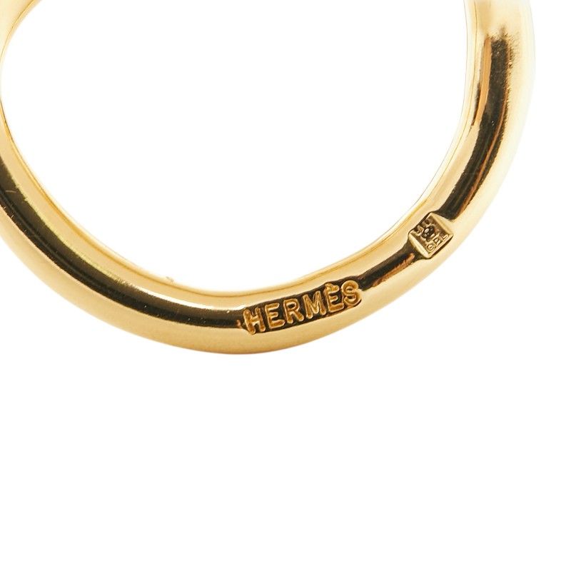 Hermes Jumbo Scarf Ring Gold Plated — view 4
