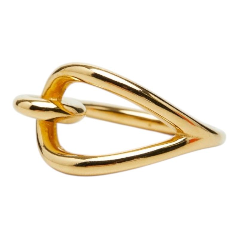 Hermes Jumbo Scarf Ring Gold Plated — view 2