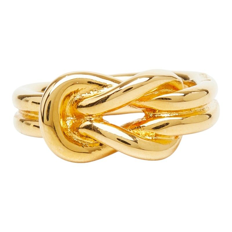 Hermes Head Scarf Ring Gold Plated — view 2