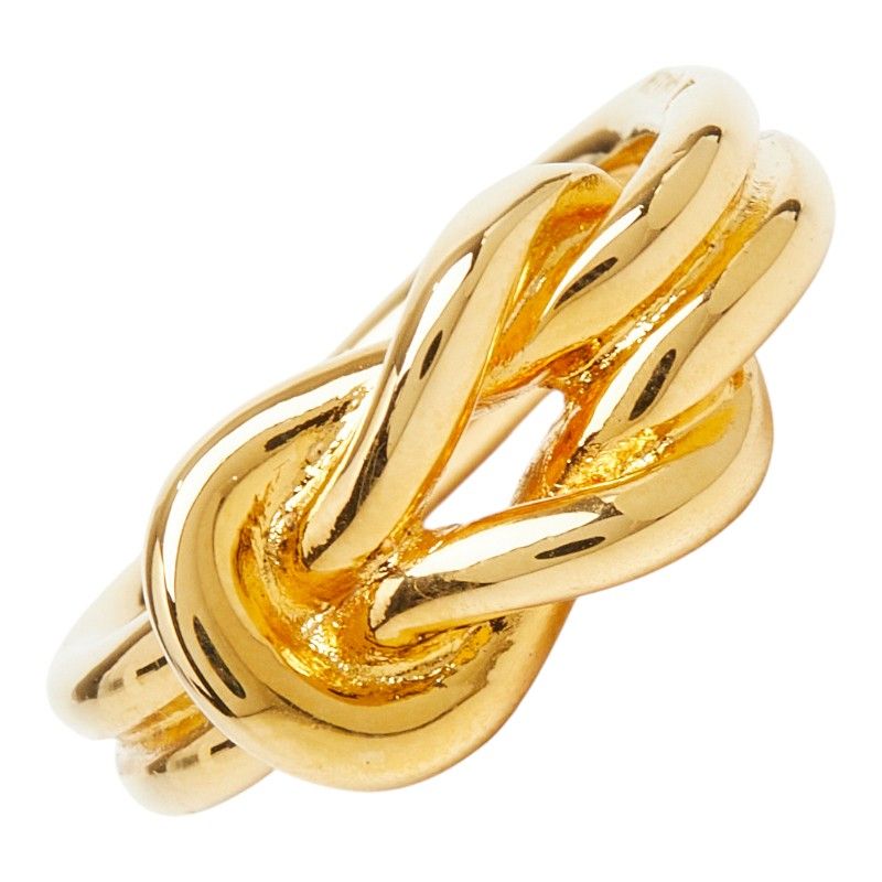Hermes Head Scarf Ring Gold Plated