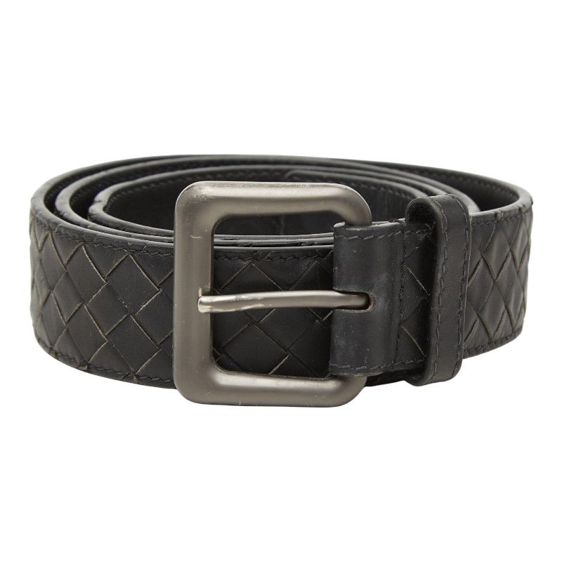 Bottega Veneta Intrecciato Belt 95 33 Black Leather