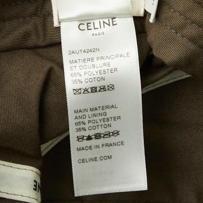 Celine Triomphe Logo Baseball Cap M Khaki Cotton Polyester — view 7