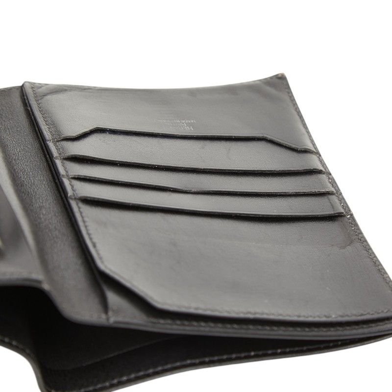Hermes Bearn Compact Bifold Wallet Black Calf — view 6