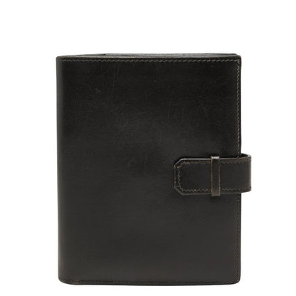 Hermes Bearn Compact Bifold Wallet Black Calf