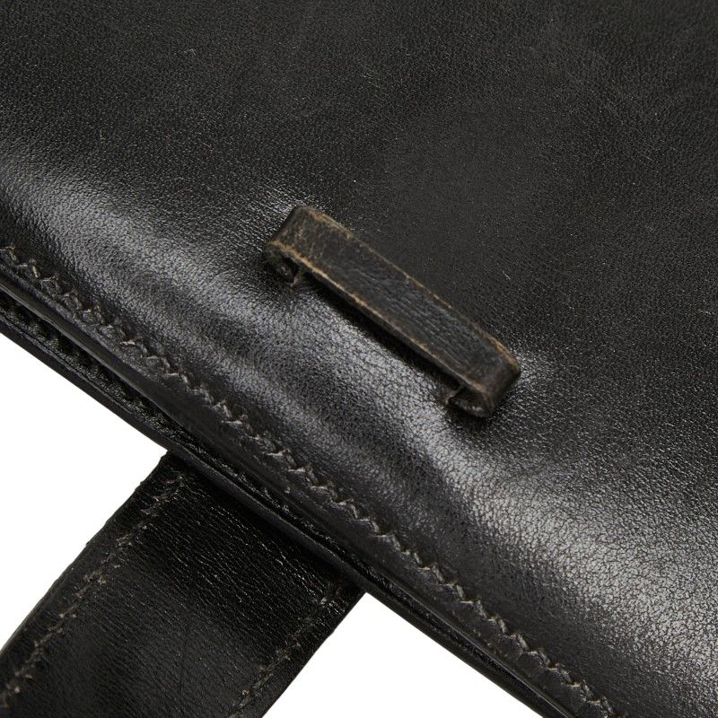 Hermes Bearn Compact Bifold Wallet Black Calf — view 7